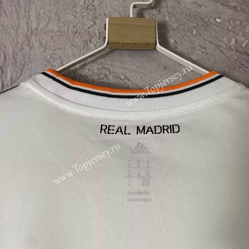 Retro Version 13-14 Real Madrid Home White LS Thailand Soccer Jersey AAA-6590