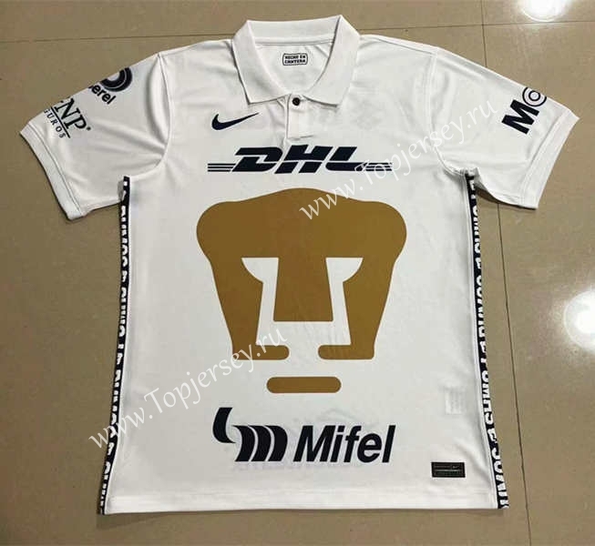 2021-2022 Pumas UNAM Home White Thailand Soccer Jersey AAA-908
