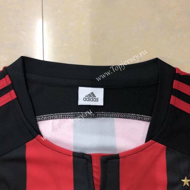 Retro Version 2003-2004 AC Milan Home Red&Black Thailand Soccer Jersey AAA-HR