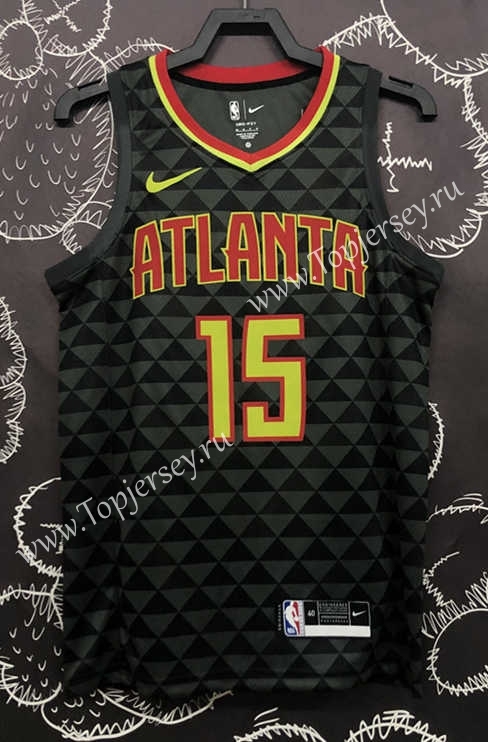 Atlanta Hawks Black #15 NBA Jersey-311