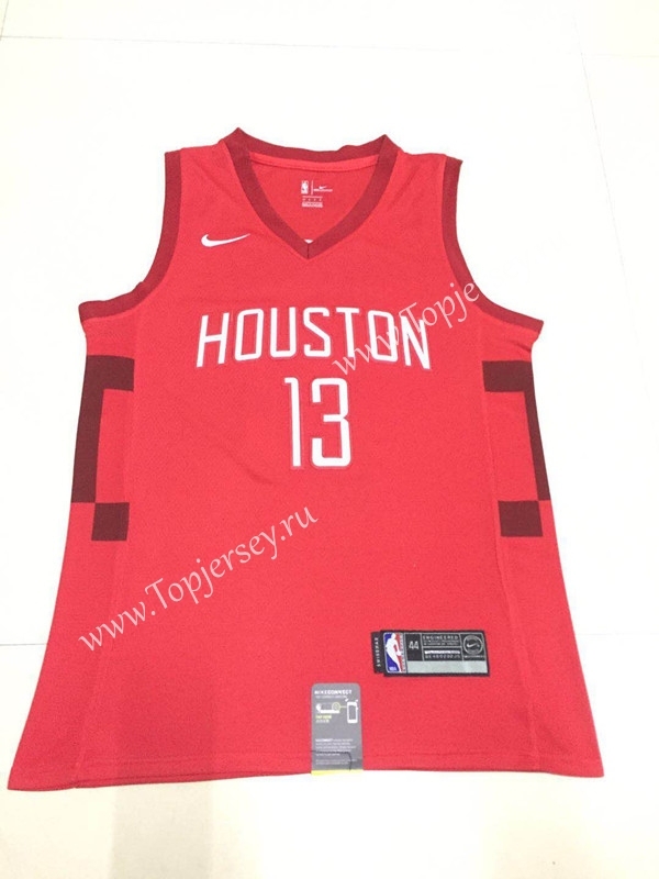 Earned Edition Houston Rockets Red #13 NBA Jersey
