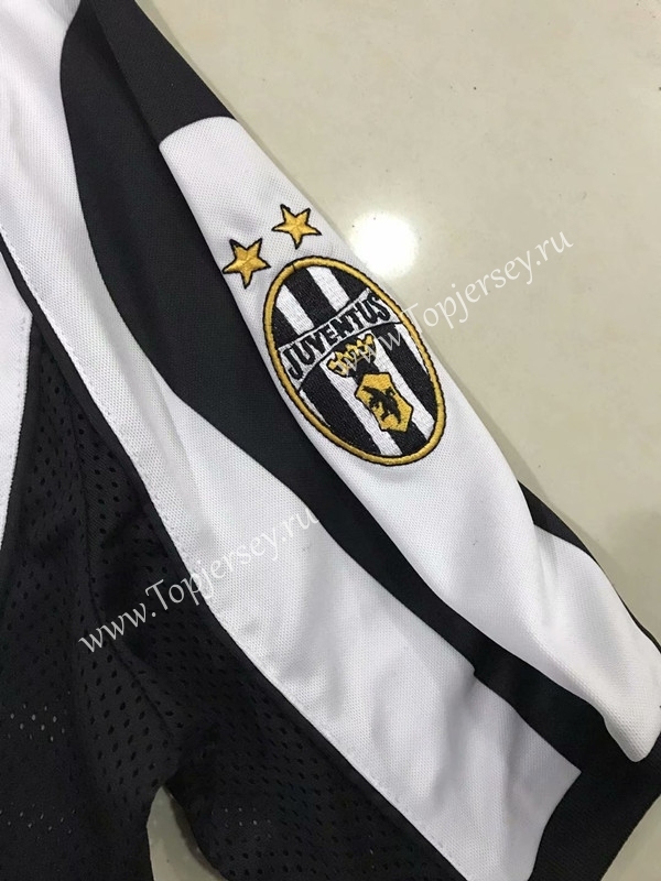 Retro Version 1997-1998 Juventus Home Black&White Thailand Soccer Jersey AAA-510
