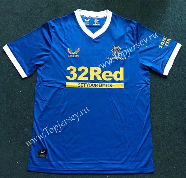 2021-2022 Rangers Home Blue Thailand Soccer Jersey AAA-512