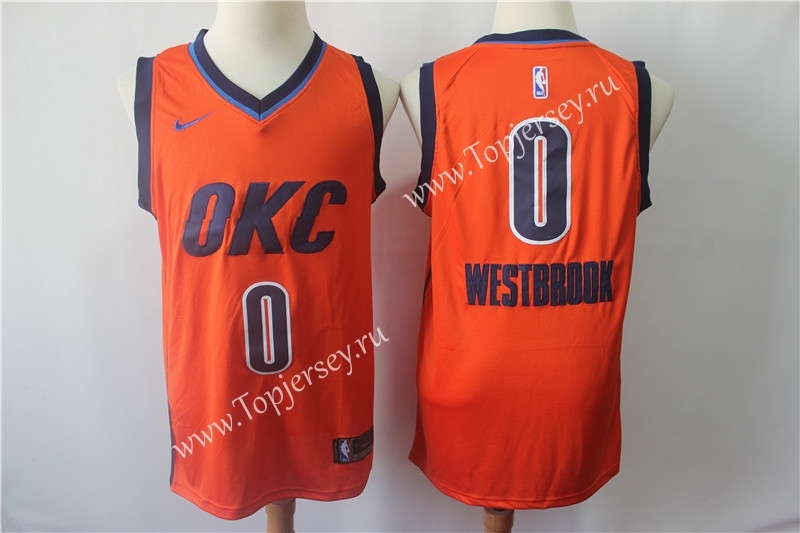 Earned Edition Oklahoma City Thunder Orange #0 NBA Jersey