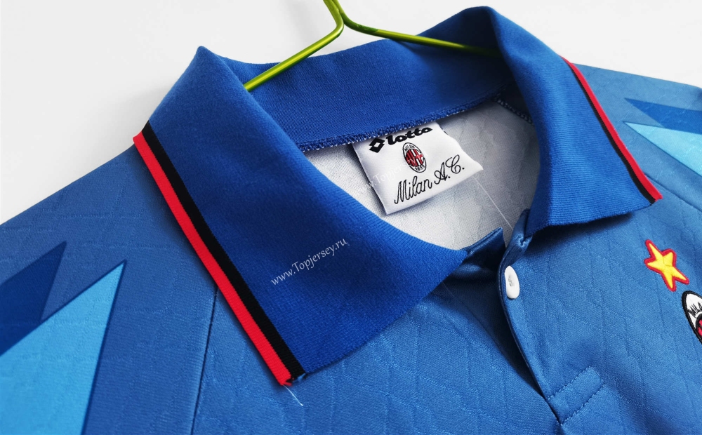 Retro Version 95-96 AC Milan Away Blue Thailand Soccer Jersey AAA-C1046