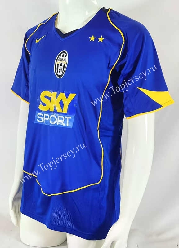 Retro Version 04-05 Juventus Away Blue Thailand Soccer Jersey AAA-503