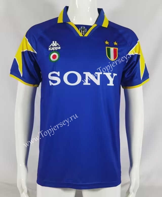 Retro Edition 95-96 Juventus Away Blue Thailand Soccer Jersey AAA-503
