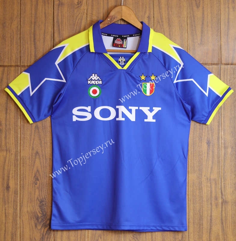 Retro Version 95-96 Juventus Blue Thailand Soccer Jersey AAA-SL
