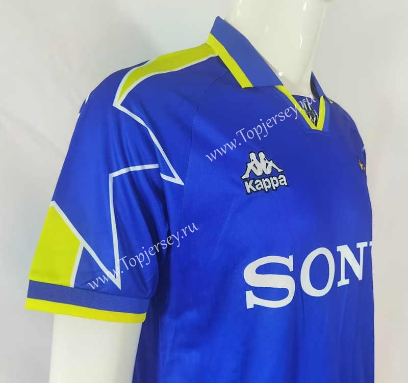 Retro Version 96-97 Juventus Away Blue Thailand Soccer Jersey AAA-503