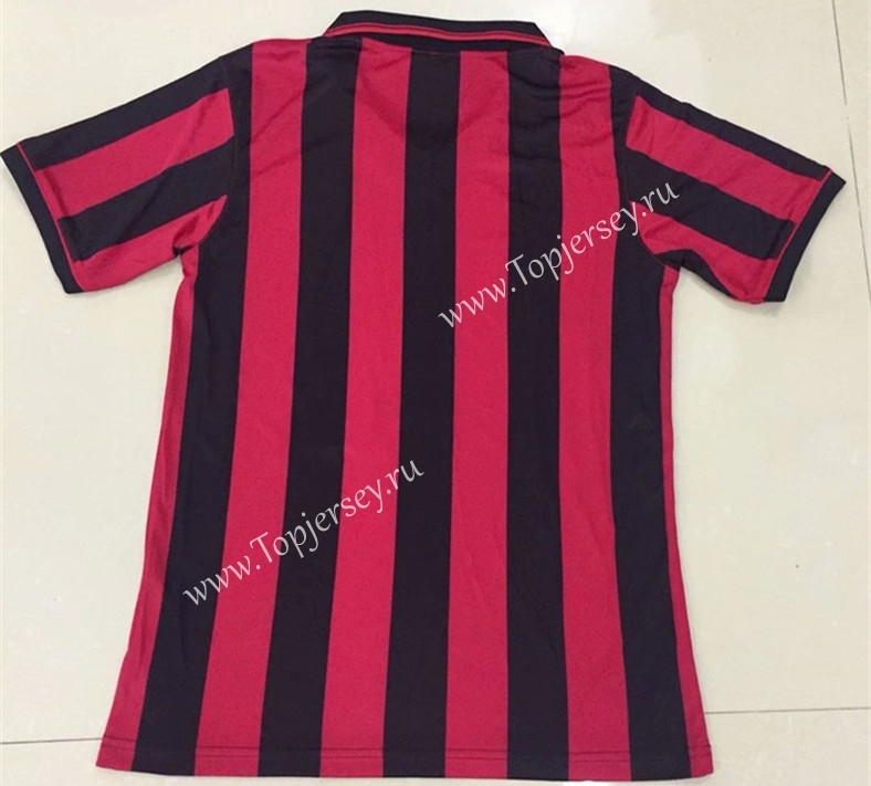 Retro Version 1996 AC Milan Home Red&Black Thailand Soccer Jersey AAA-DG