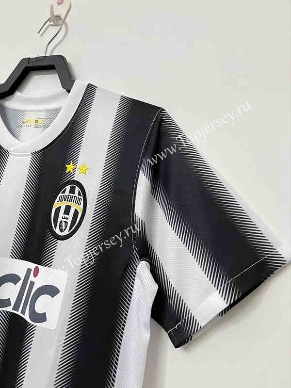 Retro Version 11-12 Juventus Home Black&White Thailand Soccer Jersey AAA-811