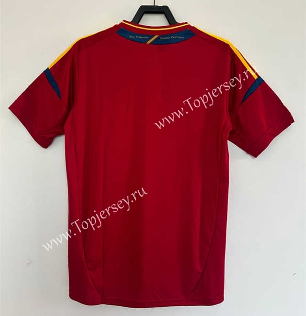 Retro Version 2012 Spain Home Red Thailand Soccer Jersey AAA-811