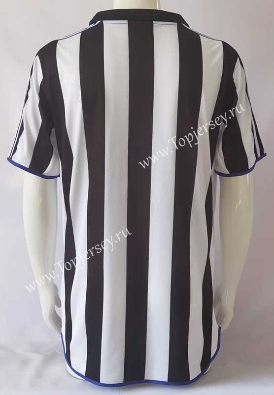 Retro Version 99-00 Juventus Home Black&White Thailand Soccer Jersey AAA-503