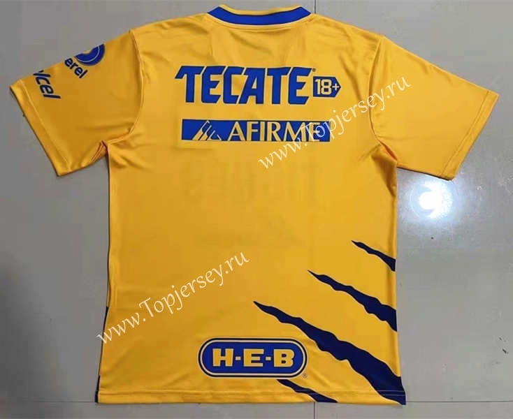 2021-2022 Tigres UANL Home Yellow Thailand Soccer Jersey AAA-908