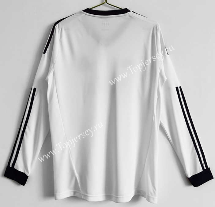 Retro Version 12-13 Real Madrid Home White LS Thailand Soccer Jersey AAA-C1046