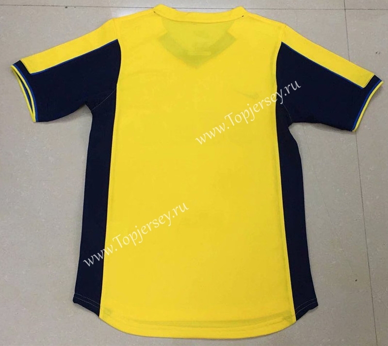 Retro Version 2000 Arsenal Away Yellow Thailand Soccer Jersey AAA-AY