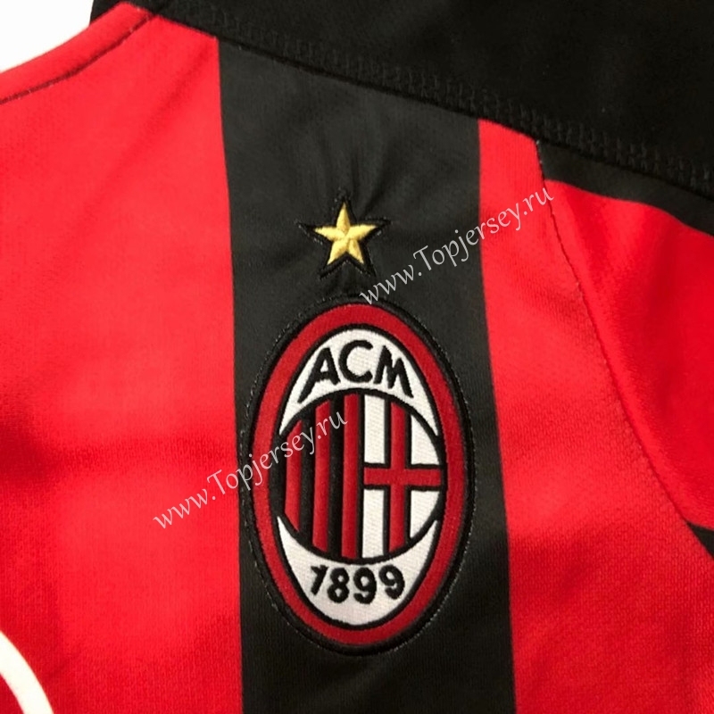 Retro Version 2003-2004 AC Milan Home Red&Black Thailand Soccer Jersey AAA-HR