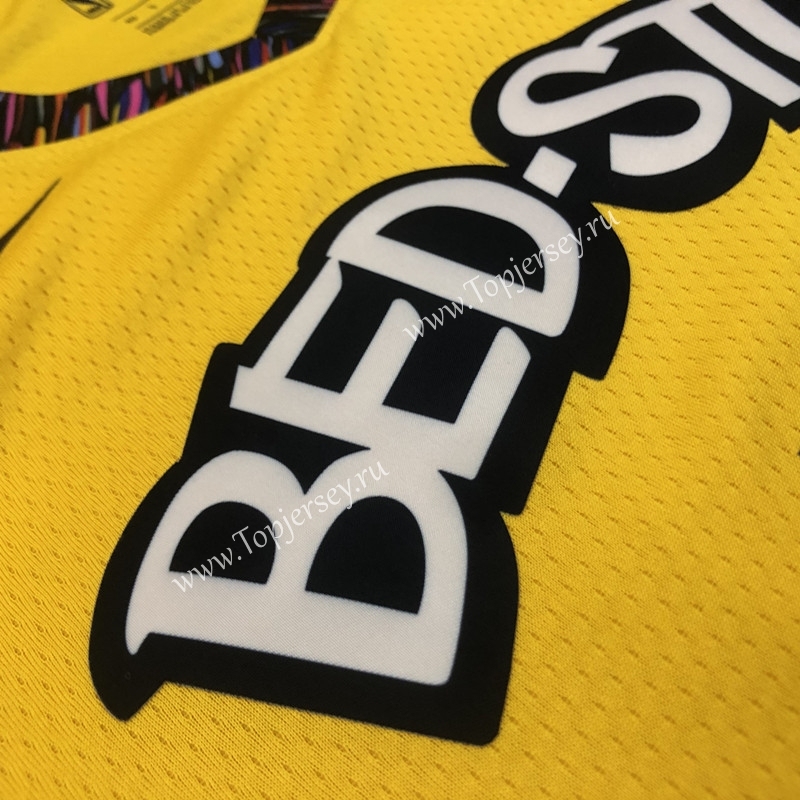 Commemorative Edition Brooklyn Nets Yellow #7 NBA Jersey-311