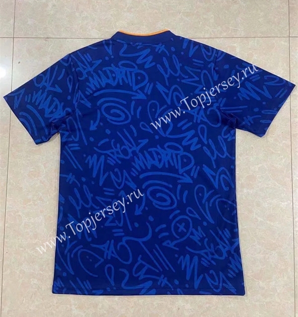 2021-2022 Real Madrid Away Blue Thailand Soccer Jersey AAA