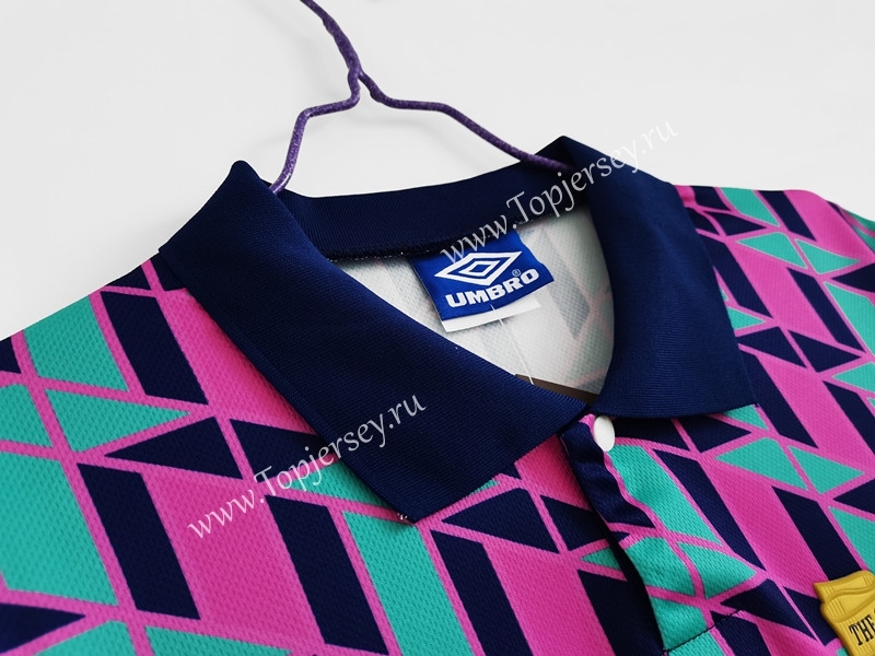 Retro Version 1988-1989 Scotland Away Pink&Blue Thailand Soccer Jersey AAA-C1046