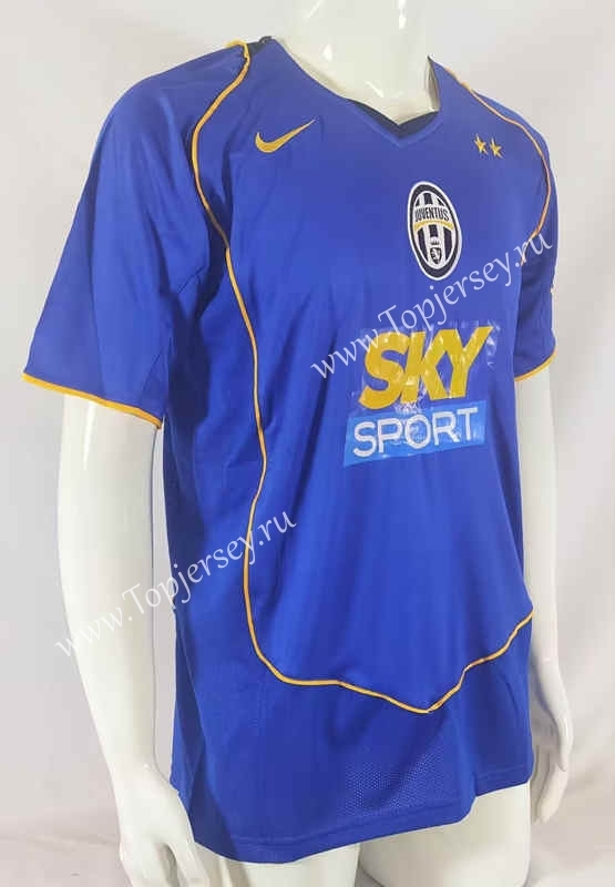 Retro Version 04-05 Juventus Away Blue Thailand Soccer Jersey AAA-503