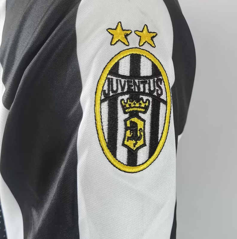 Retro Version 97-99 Juventus Home Black&White Thailand Soccer Jersey AAA-503
