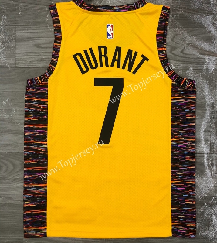 Commemorative Edition Brooklyn Nets Yellow #7 NBA Jersey-311