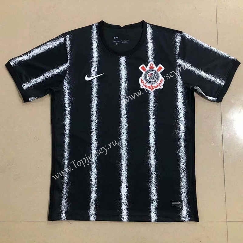 2021-2022 Corinthians Away Black Thailand Soccer Jersey AAA-908