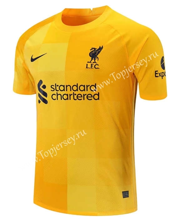 2021-2022 Liverpool Goalkeeper Yellow Thailand Soccer Jersey-418