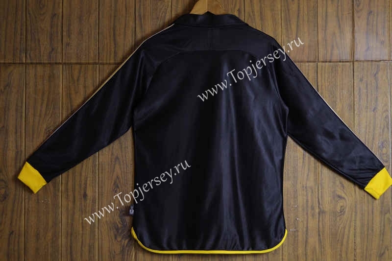 Retro Version 98-00 Real Madrid Away Black LS Thailand Soccer Jersey AAA-SL