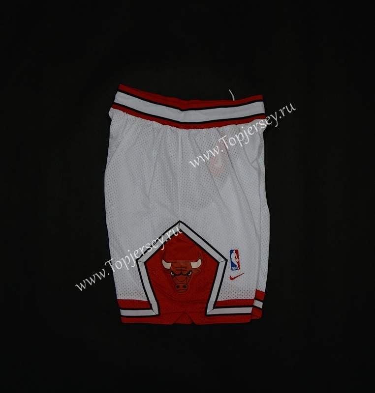 Chicago Bulls White NBA Shorts