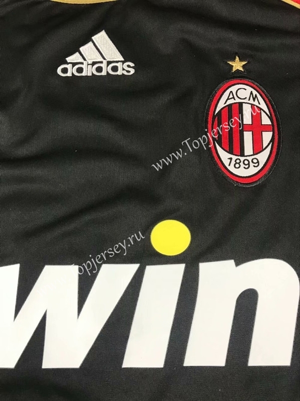 Retro Version 2006 AC Milan 2nd Away Black Thailand Soccer Jersey AAA-SL
