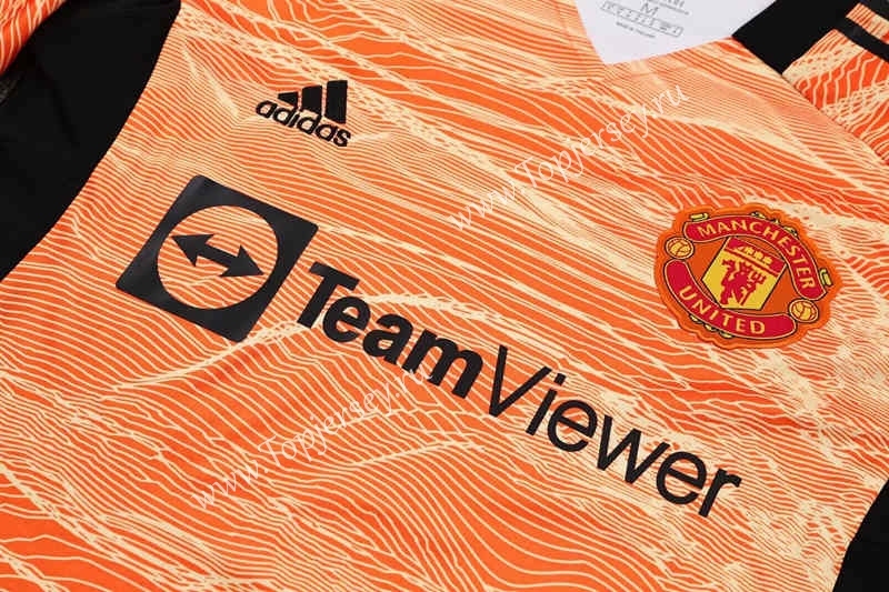 2021-2022 Manchester United Goalkeeper Orange Thailand Soccer Jersey Jersey-418