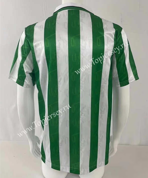 Retro Version 94-95 Real Betis Home White&Green Thailand Soccer Jersey-503