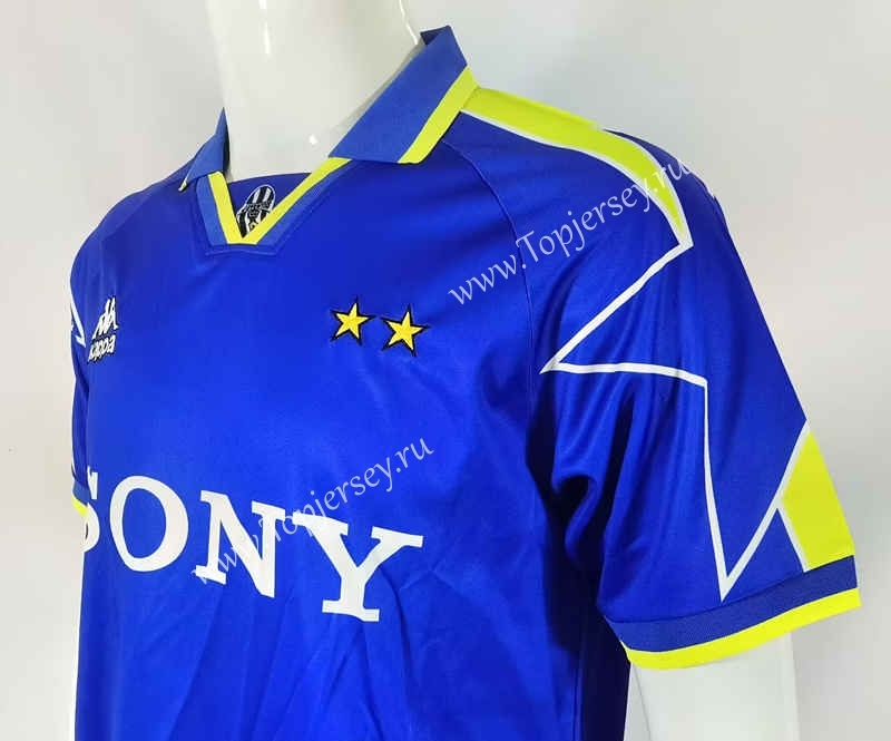 Retro Version 96-97 Juventus Away Blue Thailand Soccer Jersey AAA-503