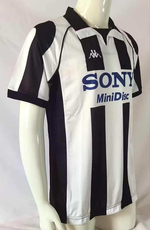 Retro Version 97-99 Juventus Home Black&White Thailand Soccer Jersey AAA-503