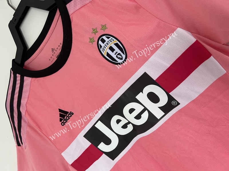 Retro Version 15-16 Juventus Away Pink Thailand Soccer Jersey AAA-811