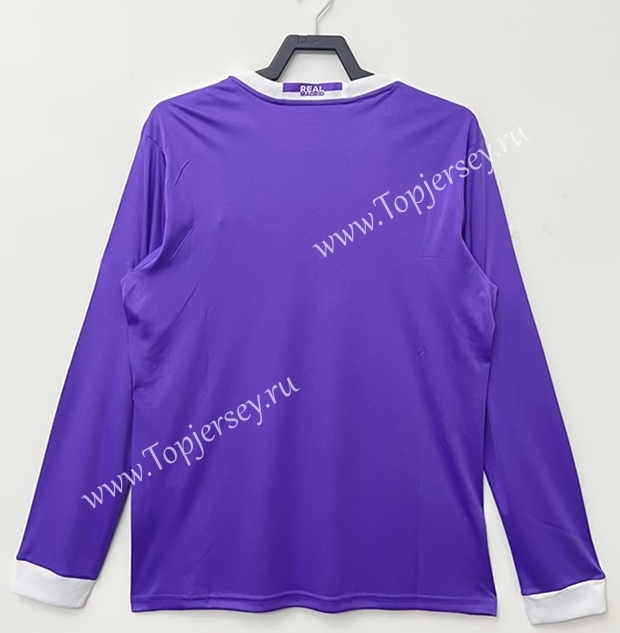 Retro Version 2016-2017 Real Madrid Away Purple LS Thailand Soccer Jersey AAA-SL