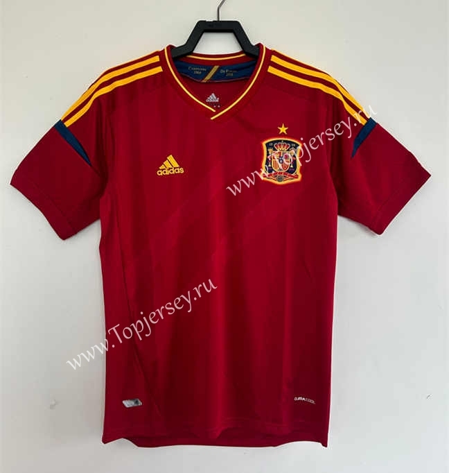 Retro Version 2012 Spain Home Red Thailand Soccer Jersey AAA-811