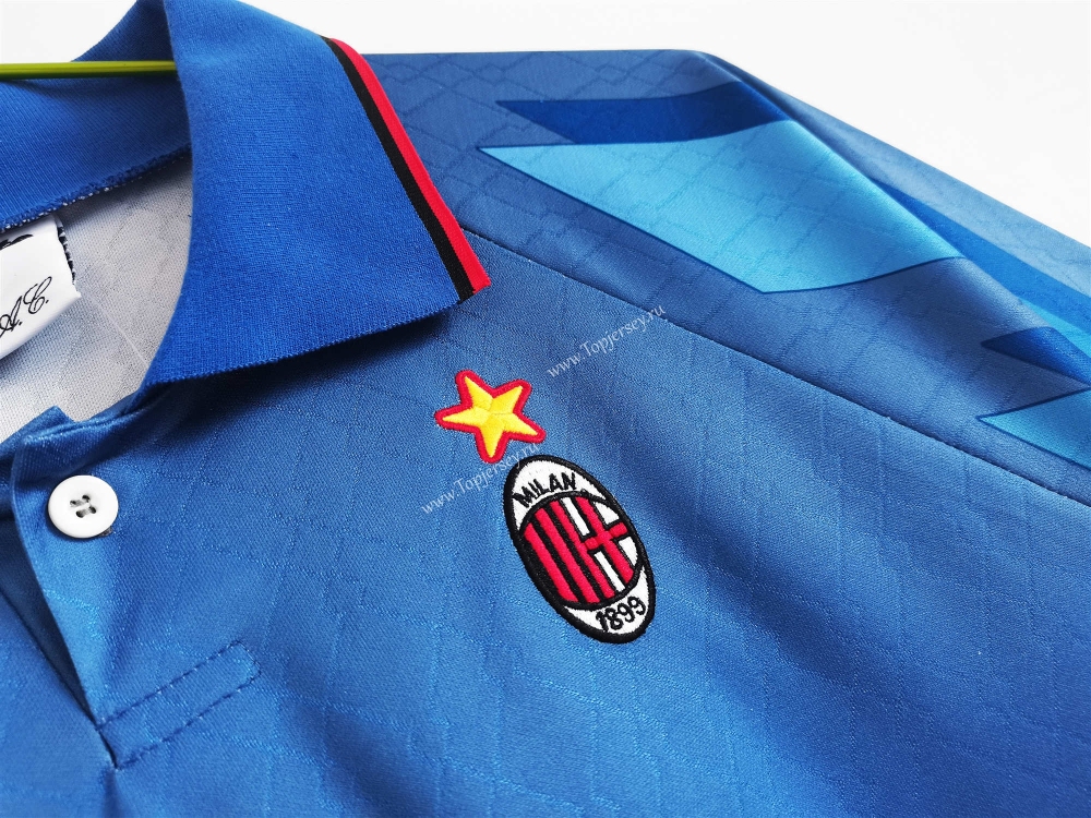 Retro Version 95-96 AC Milan Away Blue Thailand Soccer Jersey AAA-C1046