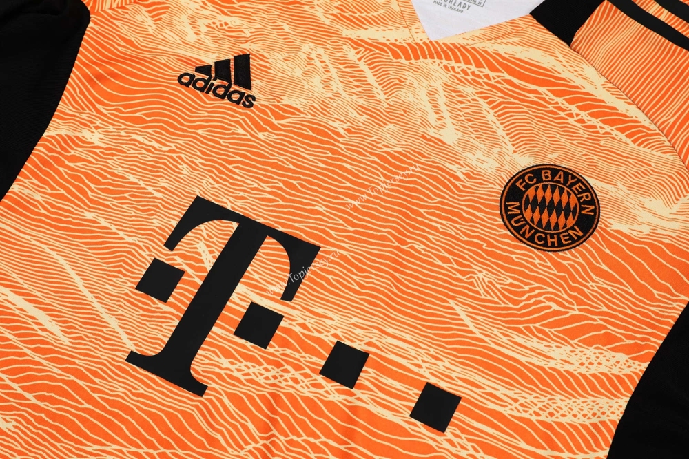 2021-2022 Bayern München Goalkeeper Orange Thailand Soccer Jersey-418