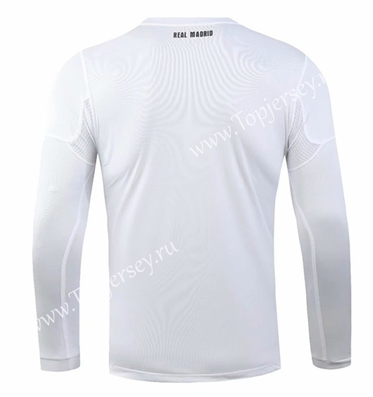 Retro Version 2010-2011 Real Madrid Home White LS Thailand Soccer Jersey AAA-SL
