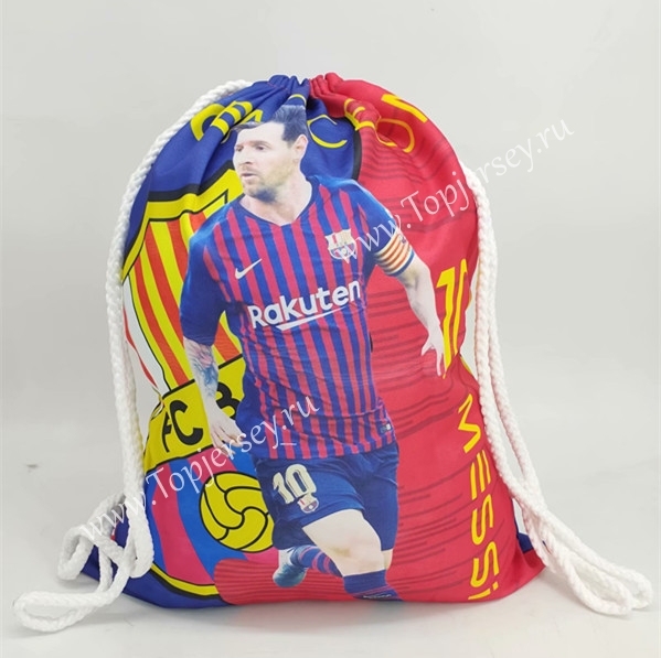 Barcelona Red&Blue Drawstring Bag