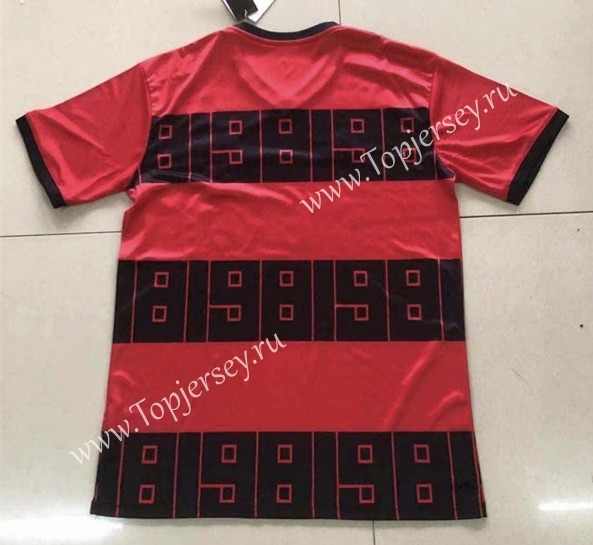 Classic Version Flamengo Home Red and Black Thailand Soccer Jersey AAA-809