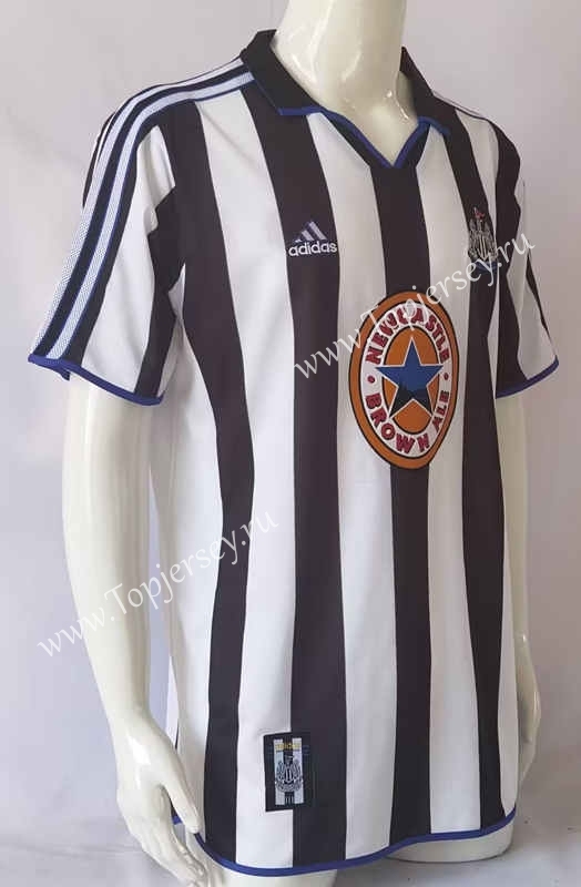 Retro Version 99-00 Juventus Home Black&White Thailand Soccer Jersey AAA-503