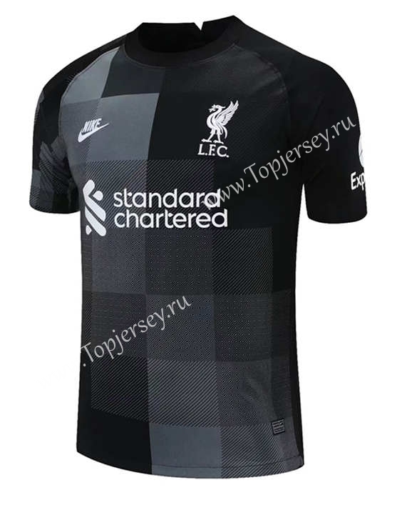 2021-2022 Liverpool Goalkeeper Black Thailand Soccer Jersey-418