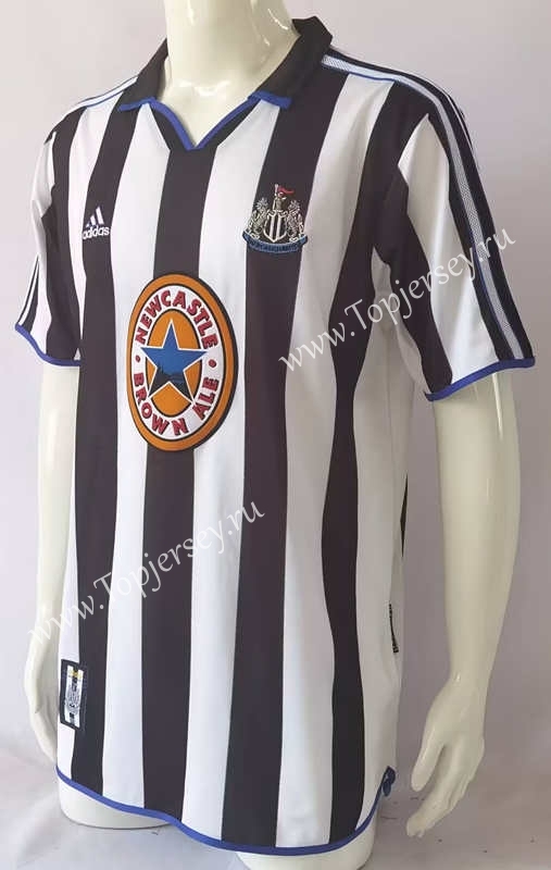 Retro Version 99-00 Juventus Home Black&White Thailand Soccer Jersey AAA-503