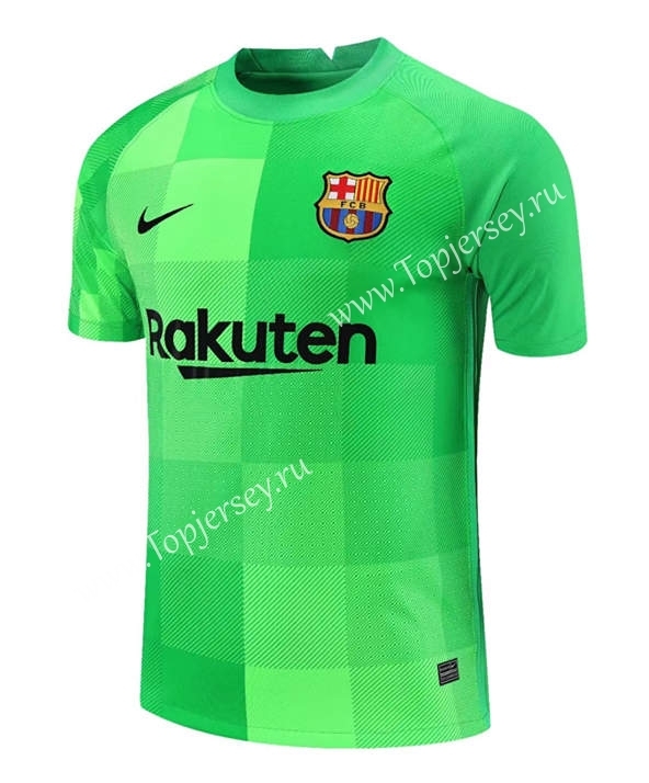 2021-2022 Barcelona Goalkeeper Green Thailand Soccer Jersey-418