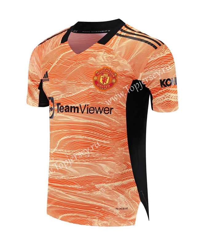 2021-2022 Manchester United Goalkeeper Orange Thailand Soccer Jersey Jersey-418