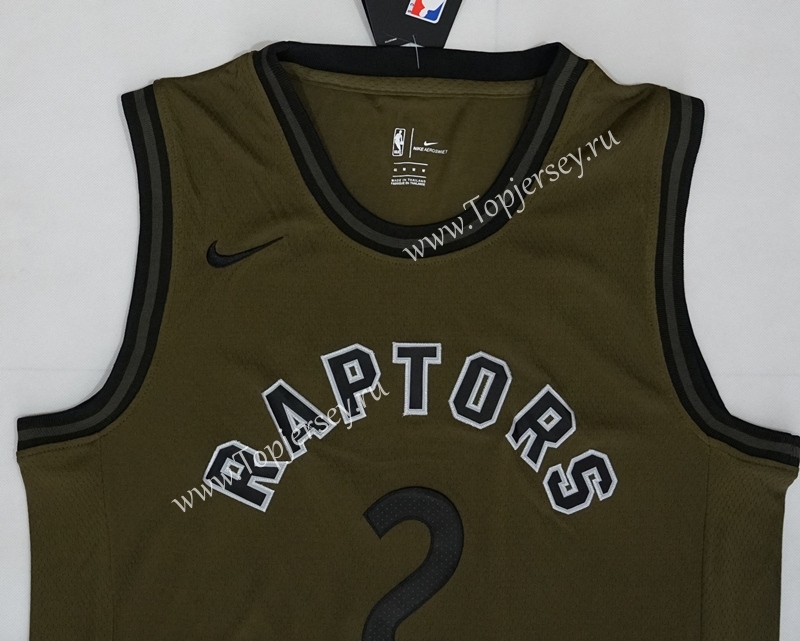 Toronto Raptors Army Green #2 NBA Jersey